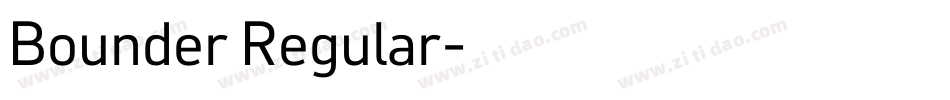 Bounder Regular字体转换